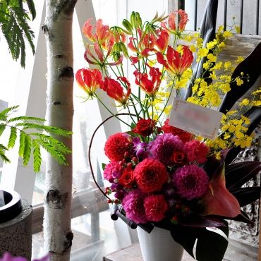 お祝いのアレンジメント｜「フローリスト　シバタ」　（兵庫県三木市の花キューピット加盟店 花屋）のブログ
